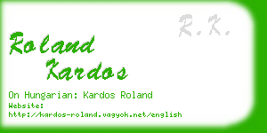 roland kardos business card